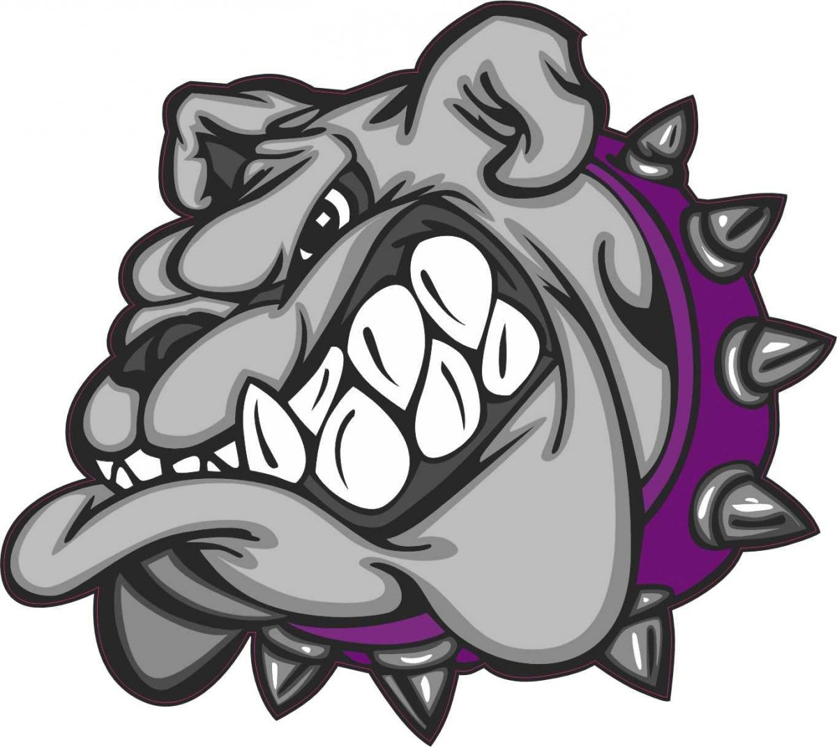 Stickertalk Purple Bulldog Sticker 4 5 Inches By