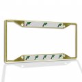 Fastasticdeals Metal Insert License Plate Frame Animal Dolphin Mascot Weatherproof Car Accessories Gold 4 Holes Solid 