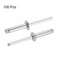 Uxcell Blind Rivets 304 Stainless Steel 5mm Diameter 20mm Grip Length Silver 100pcs