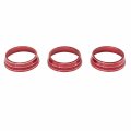 3pcs Set Aluminum Alloy Car Inner Side Air Conditioner Switch Knob Ring Cover Trim For Jeep Compass 2017-2020 Red