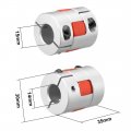 Uxcell Shaft Coupling 14mm To 15mm Bore L35xd30 Flexible Coupler Joint For Servo Stepped Motor