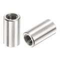 12pcs M5 Round Connector Nuts 304 Stainless Steel Coupling 15mm 0 59 Length Sleeve Rod Bar Stud Nut For Bracket M5x15x8mm 