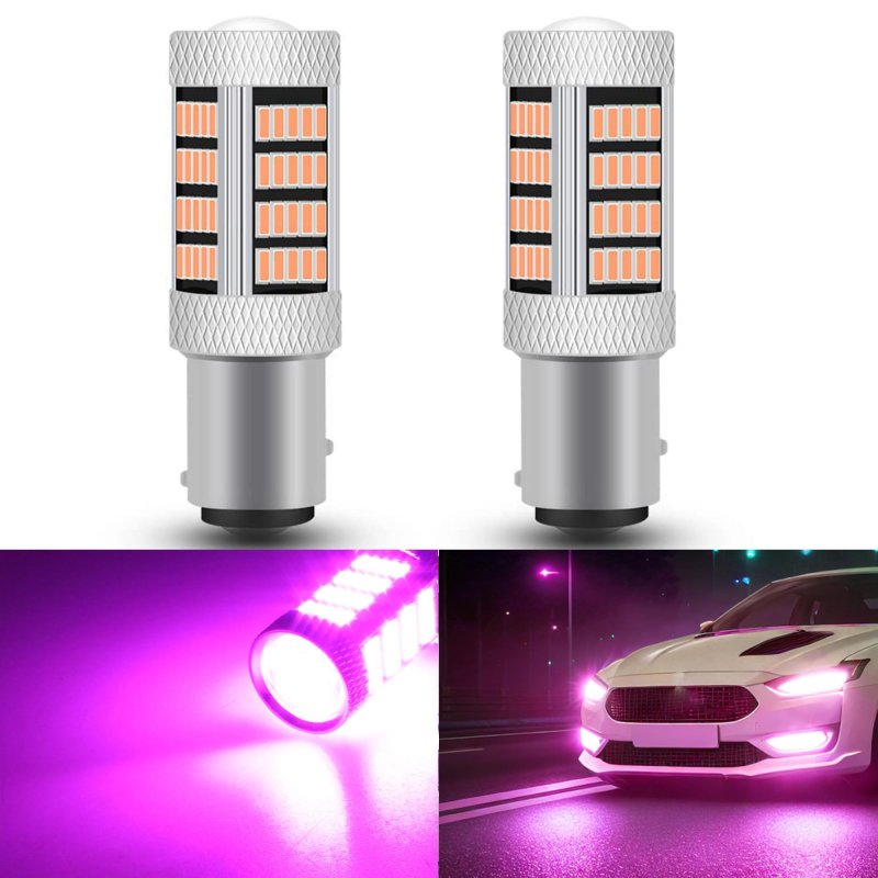 High Power 92smd Led Bulbs 14000k Pink Purple 1157 2057 2357 7528 Bay15d Brake Center Stop Drl Tail Daytime Running Light Bulb