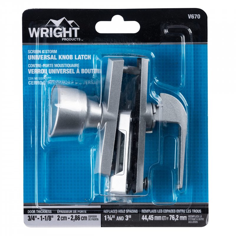 Wright Products V670 Universal Knob Latch Aluminum