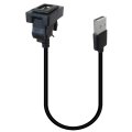 Car Dash Usb Port Charger For Toyota Cross 2009 2019 Male To Female Power Socket Adapter Ios Android Black Square Vehicle 