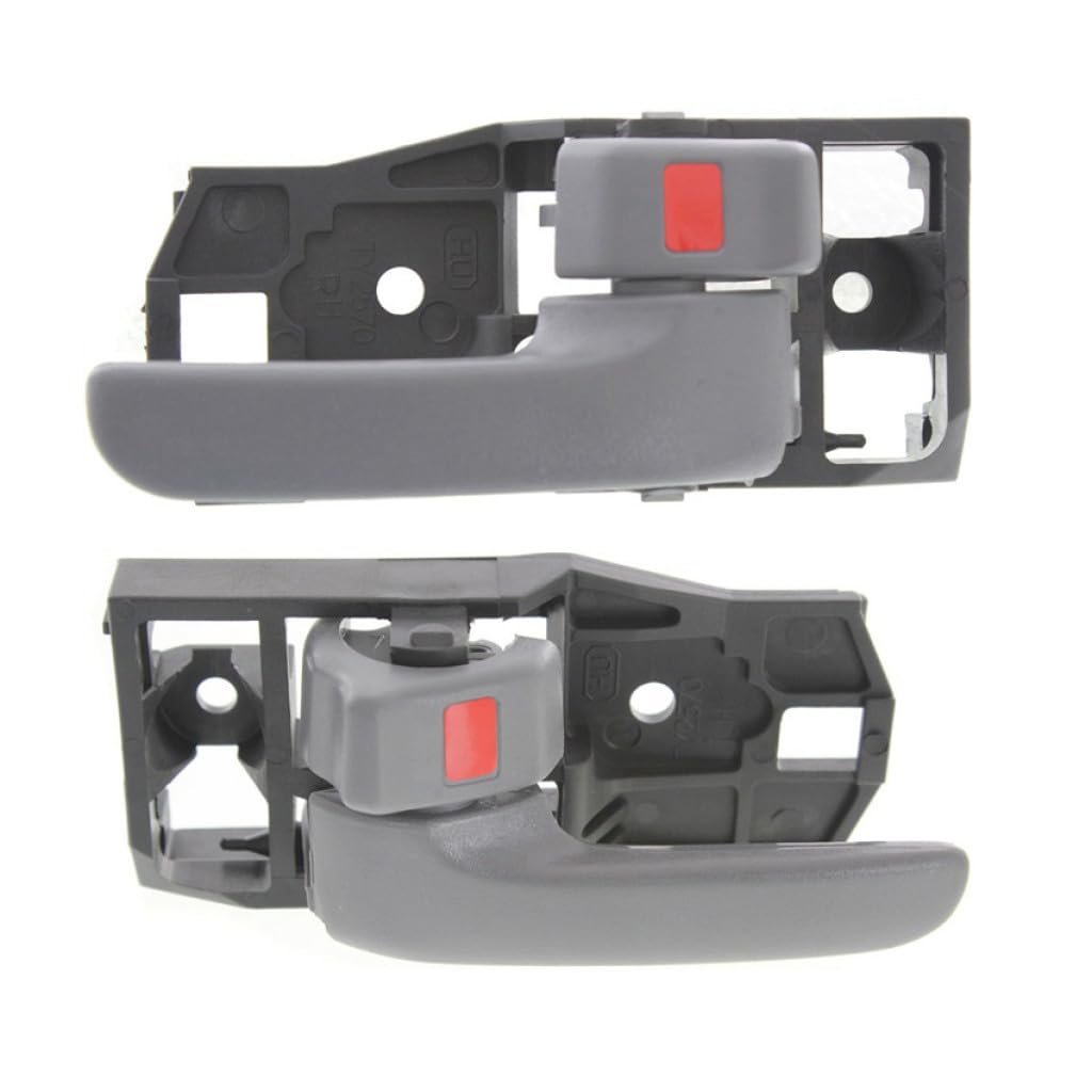 Interior Door Handle Pair For Lexus Rx300 1999 To 2003 Front Driver And Passenger Side Gray With Lock Button Replacement