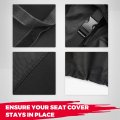 Kemimoto Crew Seat Covers Compatible With Ranger Xp 1000 Utv Set Headrest Cover 2020-2023 Polaris Premium 2017-2021