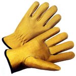 Deerskin Leather Work Gloves With Keystone Thumb Dozen Size Small