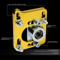 Auto Dynasty Gold Front 2 5 Adjustable Camber Caster Plates Coilover Alignment Kit Compatible With Ford Mustang 4th Gen 94-04