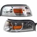 Parking Signal Light Assembly Pair For 2006 2010 Mercury Grand Marquis Driver And Passenger Side With Bulbs Replaces Fo2526103 