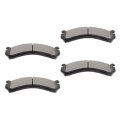 Rear D909 Semi Metal Disc Brake Pad Set With Hardware For Chevrolet Silverado 3500 And Gmc Sierra 2001 To 2010 4 Piece 