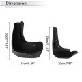 Front And Rear Mud Flaps Splash Guards For Acura Mdx 2014 2016 Black Tpo Pp With Mount Accessories 11 81 In X 8 26