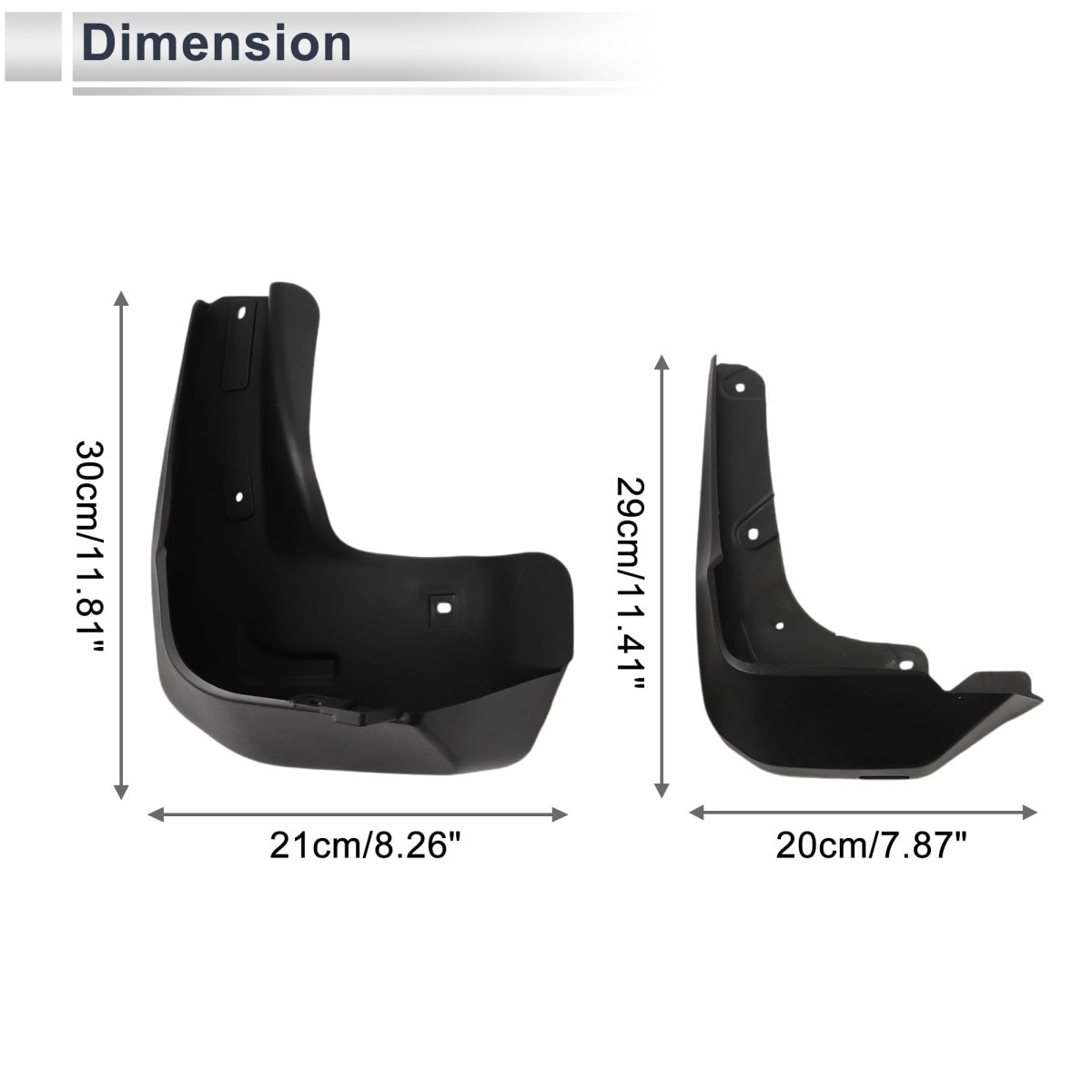 Front And Rear Mud Flaps Splash Guards For Acura Mdx 2014 2016 Black Tpo Pp With Mount Accessories 11 81 In X 8 26