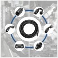 8an Fuel Line Kit 0 44 In Id Stainless Steel Braided Hose With Adapters Cpe 25 Ft Oil Gas And End Fitting Black 