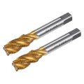 2pcs Spiral Flute Thread Taps Metric M18 X 1 5 H2 Screw Threading Tap Titanium Coated M2 High Speed Steel Machine Tapping Tools