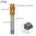2pcs Spiral Flute Thread Taps Metric M18 X 1 5 H2 Screw Threading Tap Titanium Coated M2 High Speed Steel Machine Tapping Tools