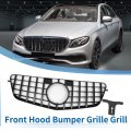 Front Upper Hood Bumper Grille For Mercedes-benz E300 2009-2013 Kidney Grill Black