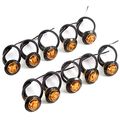 10 3 4 Amber Led Amberance Side Marker Lights Truck Trailer Pickup Flush Mount 
