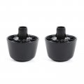 Topteng Car 2pcs Black Rubber Bumper Cushion Hood Stopper Stop Fits For Jeep Jk Wrangler 2007-2017