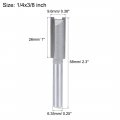 Uxcell Router Bit 1 4 Shank 3 8 Inch Cutting Dia 2 Straight Flutes Hss For Woodworking Milling Cutter Diy Tool 2pcs