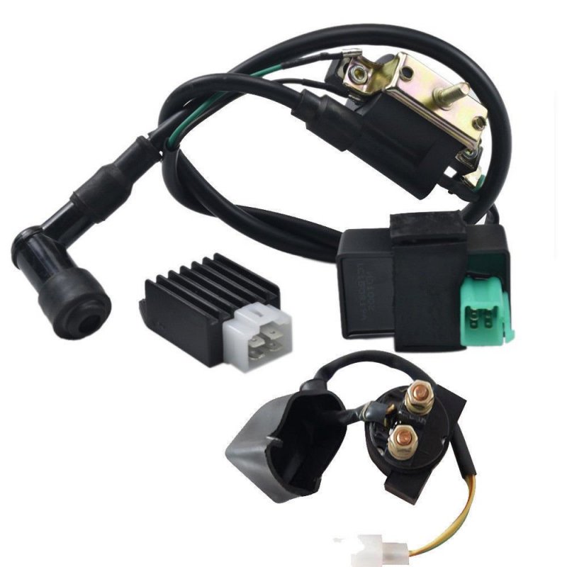 Ignition Coil Cdi Regulator Rectifier Starter Relay Solenoid Kit For 50cc 70cc 90cc 110cc 125cc Atv Quad Scooter Bikes Buggy