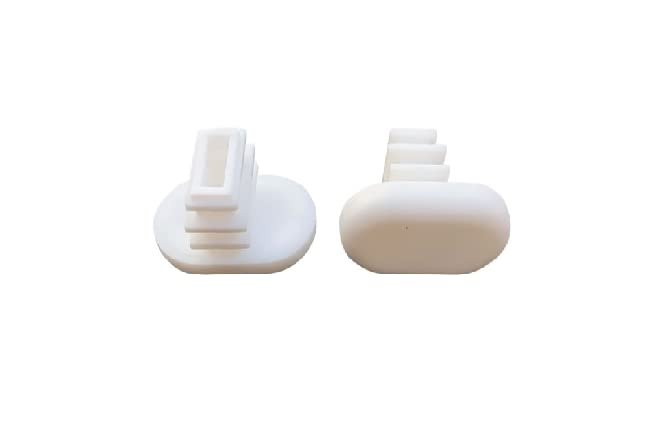 Sling Rail End Caps 1 4 X 3 Oval Insert Fits Agio Furniture White 32 Pack