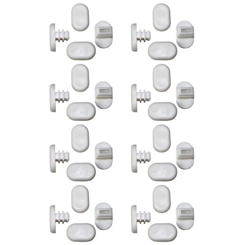 Sling Rail End Caps 1 4 X 3 Oval Insert Fits Agio Furniture White 32 Pack