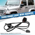 Uxcell Third Brake Light Wire Harness For Jeep Wrangler Jk 2 4 Door 2007-2018 18awg 3rd Center High Mounted Stop Lamp Extension