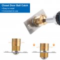 Uxcell 4pcs Closet Door Ball Catch Hardware Stainless Steel Adjustable With Strike Plate Drive In For Cabinet Black