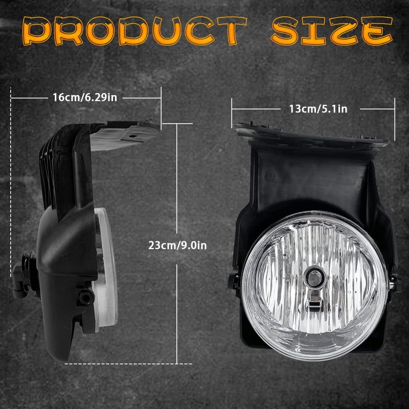 Fog Lights Replacement For 2003 2004 2005 2006 2007 Gmc Sierra 1500 2500 3500 With Halogen Bulbs And Wiring Harness Kit Clear