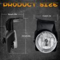 Fog Lights Replacement For 2003 2004 2005 2006 2007 Gmc Sierra 1500 2500 3500 With Halogen Bulbs And Wiring Harness Kit Clear