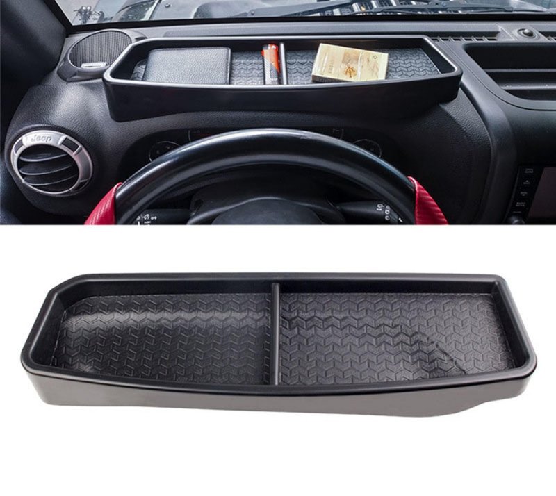 Dashboard Storage Box Organizer Tray For Key Sunglasses Phone Etc 2011-2018 Jeep Wrangler Jk Jku Pilot