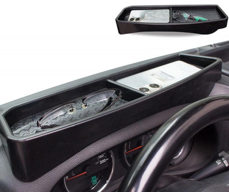 Dashboard Storage Box Organizer Tray For Key Sunglasses Phone Etc 2011-2018 Jeep Wrangler Jk Jku Pilot