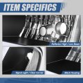 Auto Dynasty 4pcs Sequential Dual L-led Drl Switchback Headlights Assembly Compatible With Dodge Ram 1500 2500 3500 1994-2002