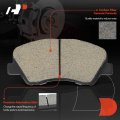 Front Ceramic Disc Brake Pads Set For Select Hyundai And Kia Models Accent Rio 2012-2017 With Hardware 4 Pcs