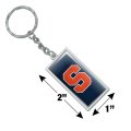 Graphics More Rectangle Syracuse University Logo Keychain In Chrome Plated Metal