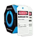 Accuform Signs Tar128 Tags By-the-roll Barricade Status Legend Danger Tag 6 25 Length X 3 Width 0 010 Thickness Pf-cardstock 