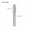 Uxcell Machine Tap 3 8-16 Bsw Thread H2 High Speed Steel Screw Taps Threading Tapping Tool 2pcs