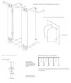 Flyshop Bathroom Toilet Partition Wall Bracket Stainless Steel Bowling Shape Adjustable Support Leg