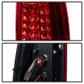 Acanii For 2003-2006 Chevy Silverado 1500 2500 3500 Gmc Sierra Red Clear Led C Shape Tail Lights Brake Lamps Pair