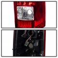 Acanii For 2003-2006 Chevy Silverado 1500 2500 3500 Gmc Sierra Red Clear Led C Shape Tail Lights Brake Lamps Pair