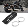 1 Set Universal Motorcycle Exhaust Heat Shield Pipe Guard Muffler Protector Black