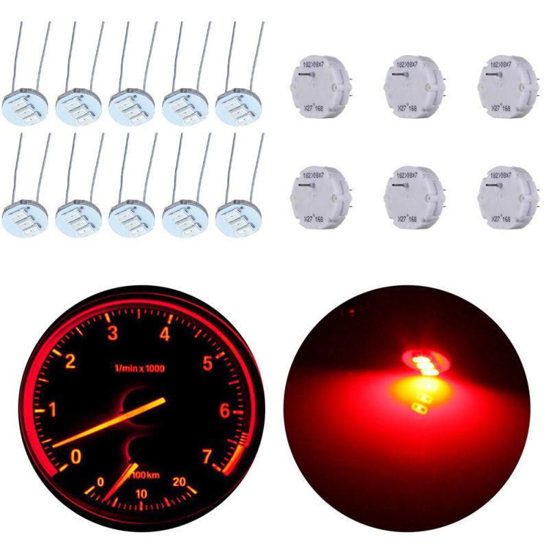 6pcs X27 168 Gm Stepper Motor 10pcs 4 7mm Speedometer Instrument Cluster Red Led Bulbs