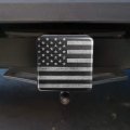 Rustic Subdued American Flag Wood Grain Design Tow Trailer Hitch Cover Plug Insert