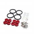 Uxcell 8pcs Red Quick Release Bumper Trunk Fender Hatch Lid Fastener Kit For Auto Car