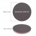 Uxcell 100pcs 2000 Grit Sanding Sponge 3 Inch Hook And Loop Disc Wet Dry For Car Wood Drywall Metal