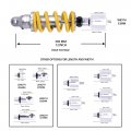 Mallofusa 12 305mm Motorcycle Rear Shock Absorbers Suspension A 33mm Heavy Duty 880lbs Universal Fit For Atv Yamaha Go Kart
