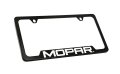 Chrysler Mopar Wordmark Black Zinc Metal License Plate Frame Holder 2 Hole 