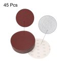8 Hook And Loop Sanding Discs 80 Grit Aluminum Oxide Sandpaper For Random Orbit Sander Wood Metal Dry Polishing 45pcs