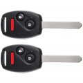 Ocpty 2x Uncut Keyless Entry Remote Control Key Fob Transmitter Replacement For 03-2007 Honda Accord 05-2006 Cr-v 2010 Element